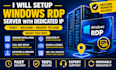 setup windows rdp server with dedicated IP and secure remote access