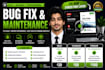 fix website bugs, UI issues, and improve performance