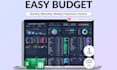 design automated excel budget spreadsheet, expence tracker, excel template, vba