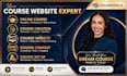 do online course creation and squarespace website course setup with landing page