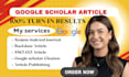 backdate, write and publish research article in google scholar, scopus citations