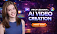 create cinematic ai video, ai commercial video, ai animation, ai trailer, ugc