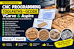 create cnc toolpaths, gcode, vcarve, aspire cnc programming