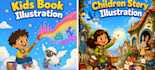 children story illustration and kids book illustration