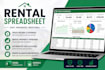 create custom rental property management excel, google sheet template tracker