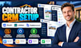 setup wealthbox, redtail, connecteam, roofr, and jobber CRM automation