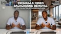 use ai to remove video background and add a virtual office