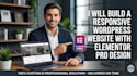 build a responsive wordpress website with elementor pro design