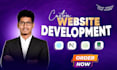 build custom website development, front end developer, full stack developer