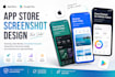 design premium app store and play store screenshots for mobile apps