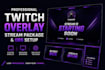 design professional twitch overlay, stream package, and obs setup