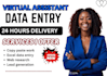 do internet research virtual assistant for data entry scraping and web research