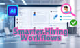 develop recruitment software ats dashboard, applicant tracking portal, HR system