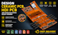 design ceramic pcb, hdi pcb and manufacturing ready gerber