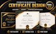 design certificate of completion, award, custom diploma