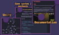 write documentation for unity game mechanics and systems in obsidian