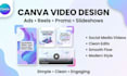 create canva video ads social media reels slideshow promo video editing