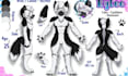 draw furry reference sheet, character sheet, character design, fursona oc design