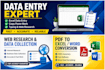 do data entry, copy paste, excel data, entry and web reserch