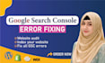 google search console errors and page indexing issues