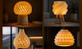 modern 3d printed lamp design  voronoi  organic styles