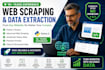 do python web scraping and data extraction from any website