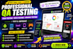 user test beta test manual test android app test saas website app game QA test
