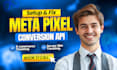 setup facebook pixel conversion API, fix meta pixel, ga4 server side tracking