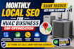 provide monthly local SEO service for hvac and  with gmb optimization