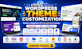 do wordpress theme customization, demo upload, full optimization in 24 hours