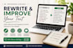 rewrite and improve your text clearly and professionally