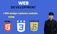 create  website development using HTML, CSS and javascript