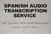 do accurate spanish transcription and data entry