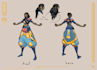 draw and illustrate, characters and storyboards