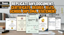 replicate any document, certificate, degree, ielts, school diploma, statement