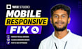fix wix studio website mobile responsive, fix layout, make mobile friendly