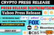 publish crypto press release, crypto press distribute, press writing