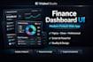 design a modern finance dashboard web app UI in figma