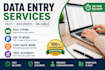 provide data entry and typing