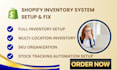 set up your shopify inventory system stock tracking order management stockie
