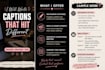 write engaging captions, reels scripts and aesthetic content