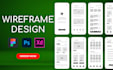 design website UI UX, wireframes and figma website design