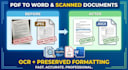 convert PDF to editable word or PDF formats