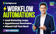 design gohighlevel workflow automations and appointment funnels