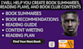 help create book summaries reading plans and book content