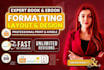 book formatting, ebook formatting, and paperback formatting