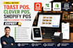 setup toast pos, clover pos, shopify pos and restaurant pos system expert