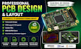 design professional pcb layout with schematic and manufacturing gerber files