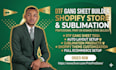 build dtf gang sheet builder shopify store website sublimation with auto layout