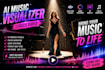 create ai music visualizer, animated lyrics video, audio spectrum